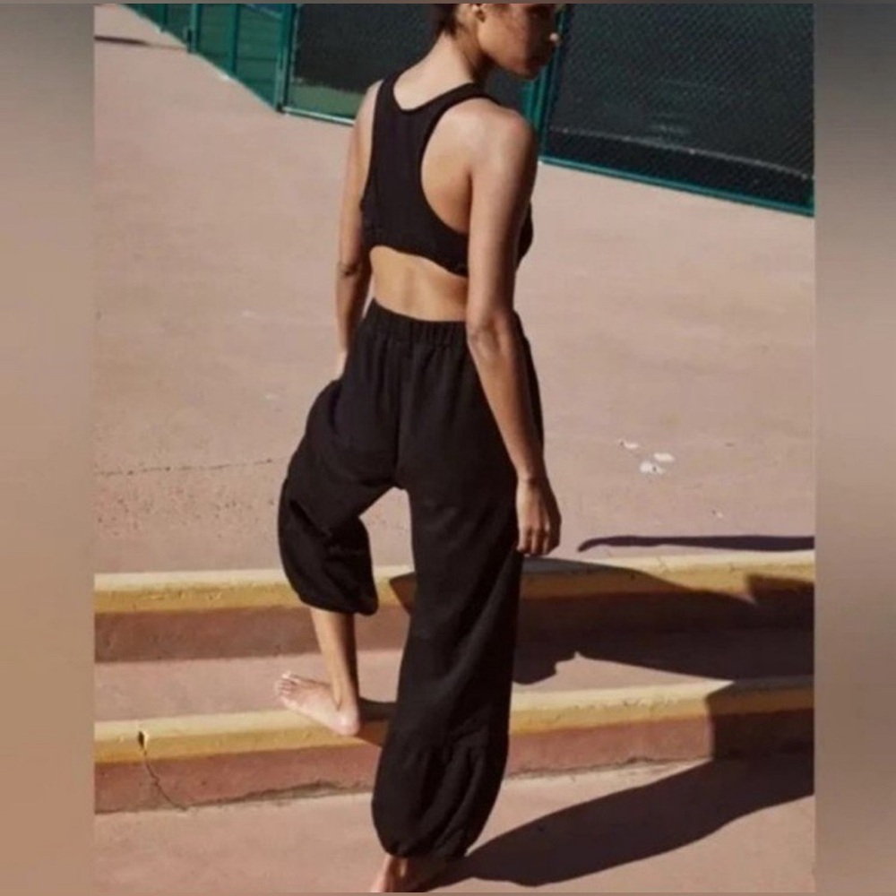 Free People Take Your Best Shot One-sie Jumpsuit Black NWOT - Picture 4 of 9